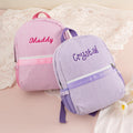 Personalized Seersucker Toddler Backpack: Ruffle Strap Bookbag
