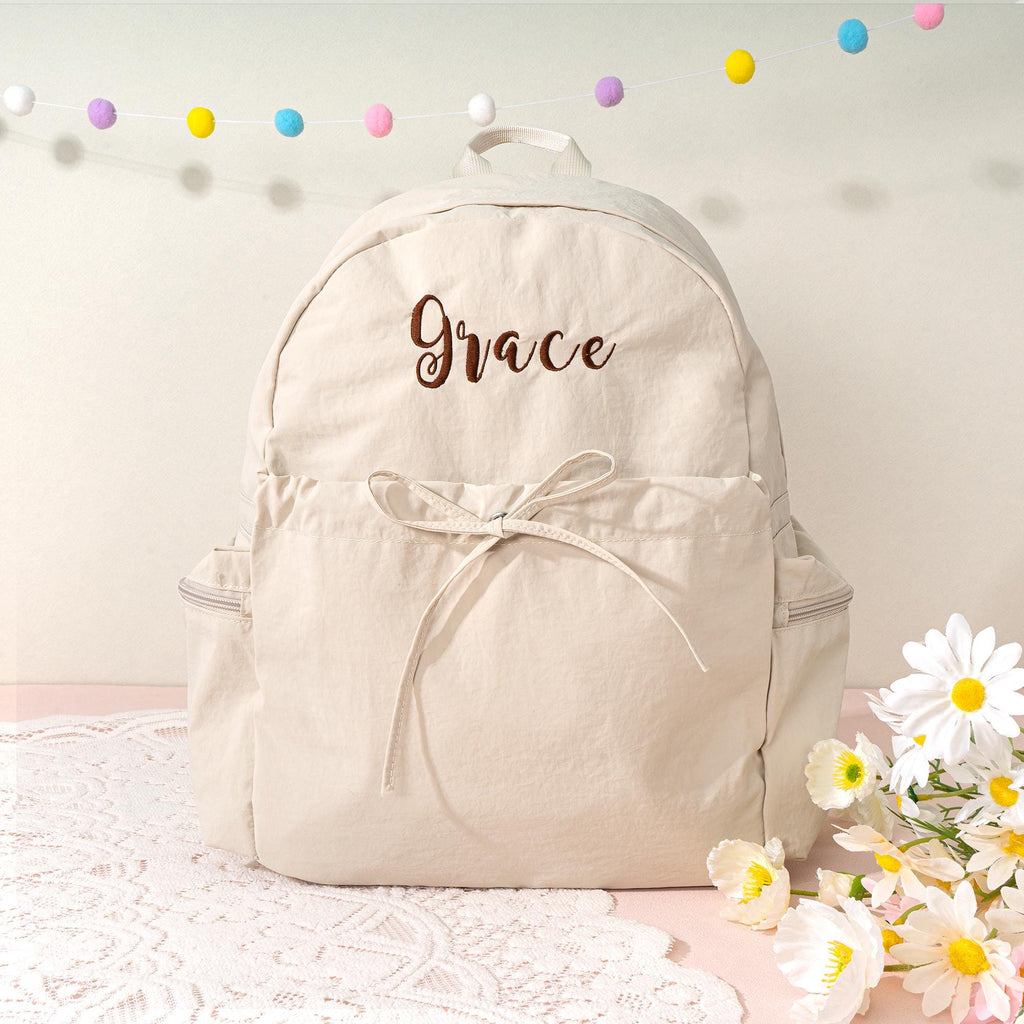 Personalized Dance Backpack: Embroidered Name, Bow Accent - Ballet Bag, Toddler School Backpack