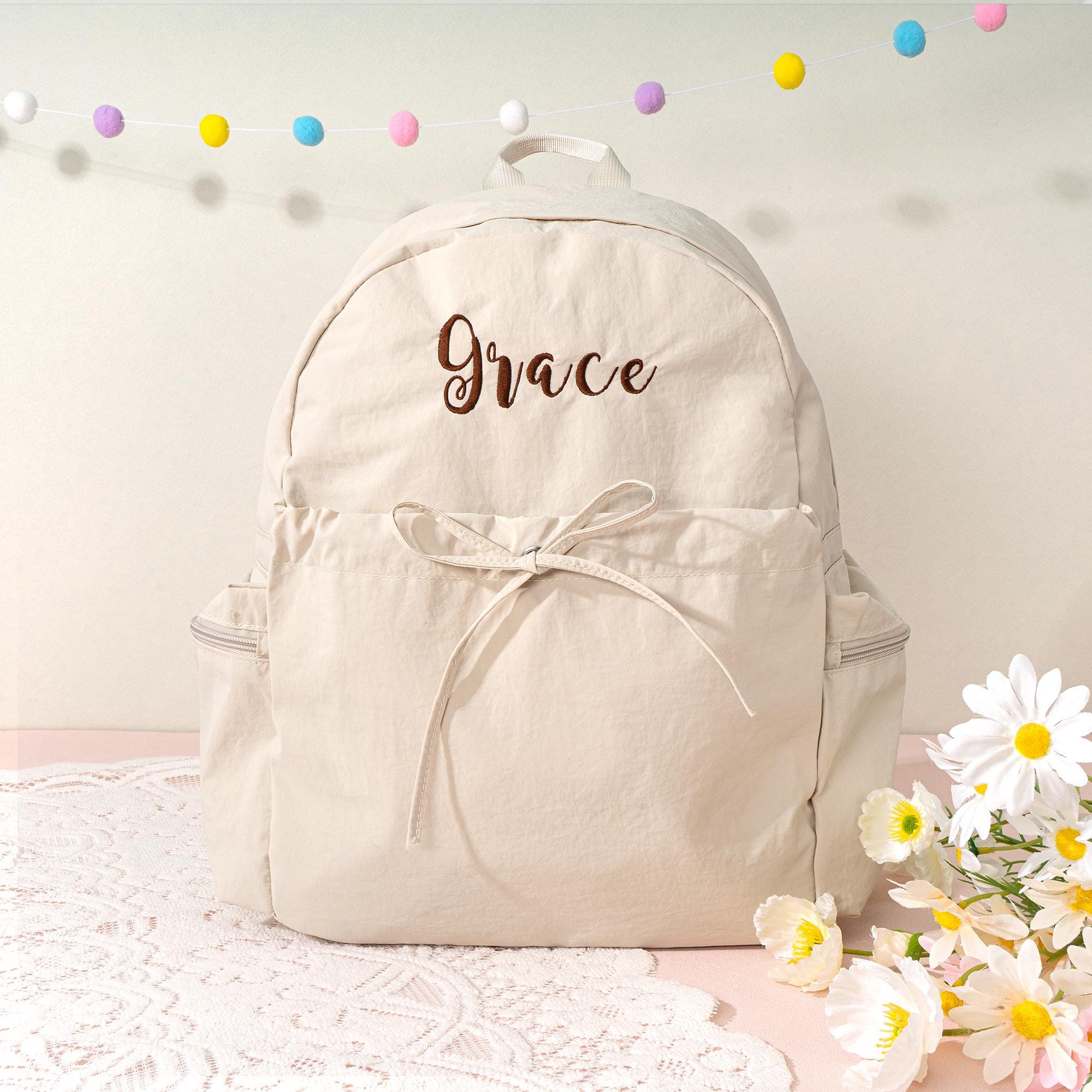 Personalized Dance Backpack: Embroidered Name, Bow Accent - Ballet Bag, Toddler School Backpack