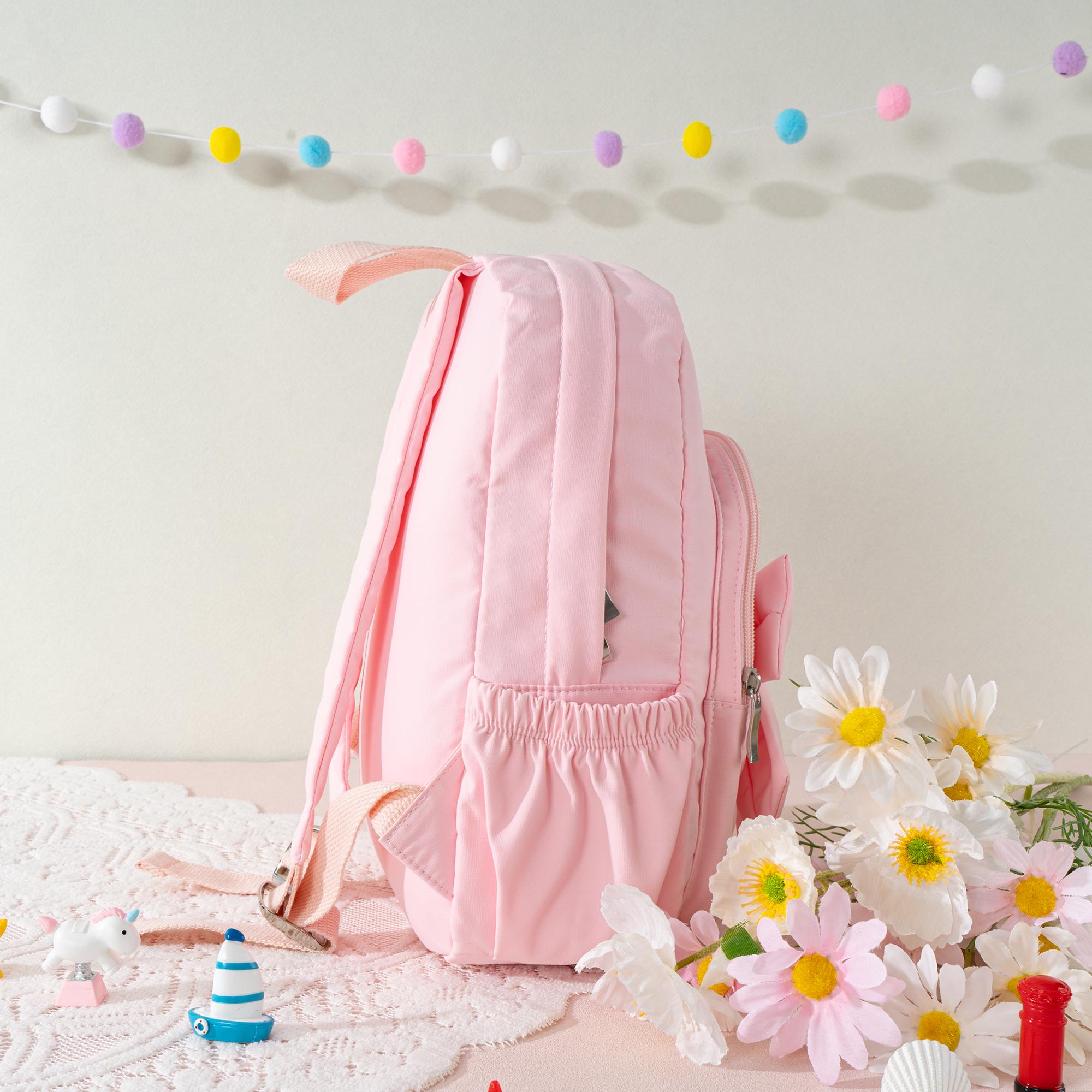 Personalized Flower Quilted Backpack with Bow: Toddler Preschool Bookbag