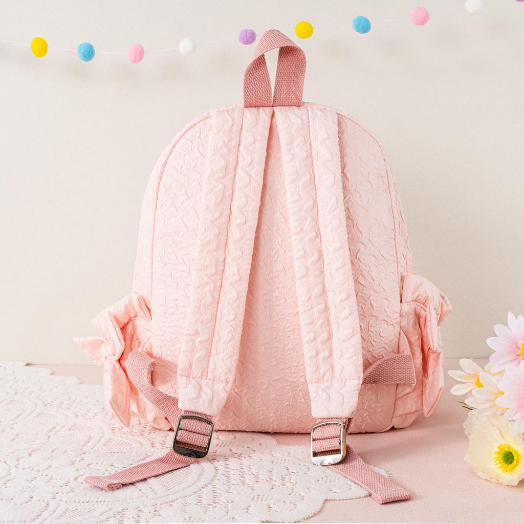 Personalized Seersucker Dance Backpack: Sparkly Ballerina, Lace Bow