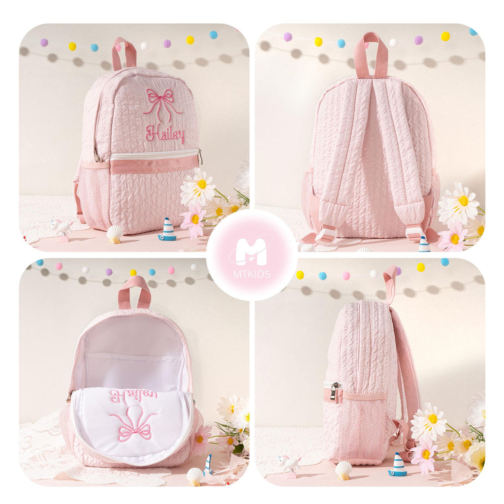 Personalized Seersucker Toddler Backpack: Ballet, Dance, or Travel