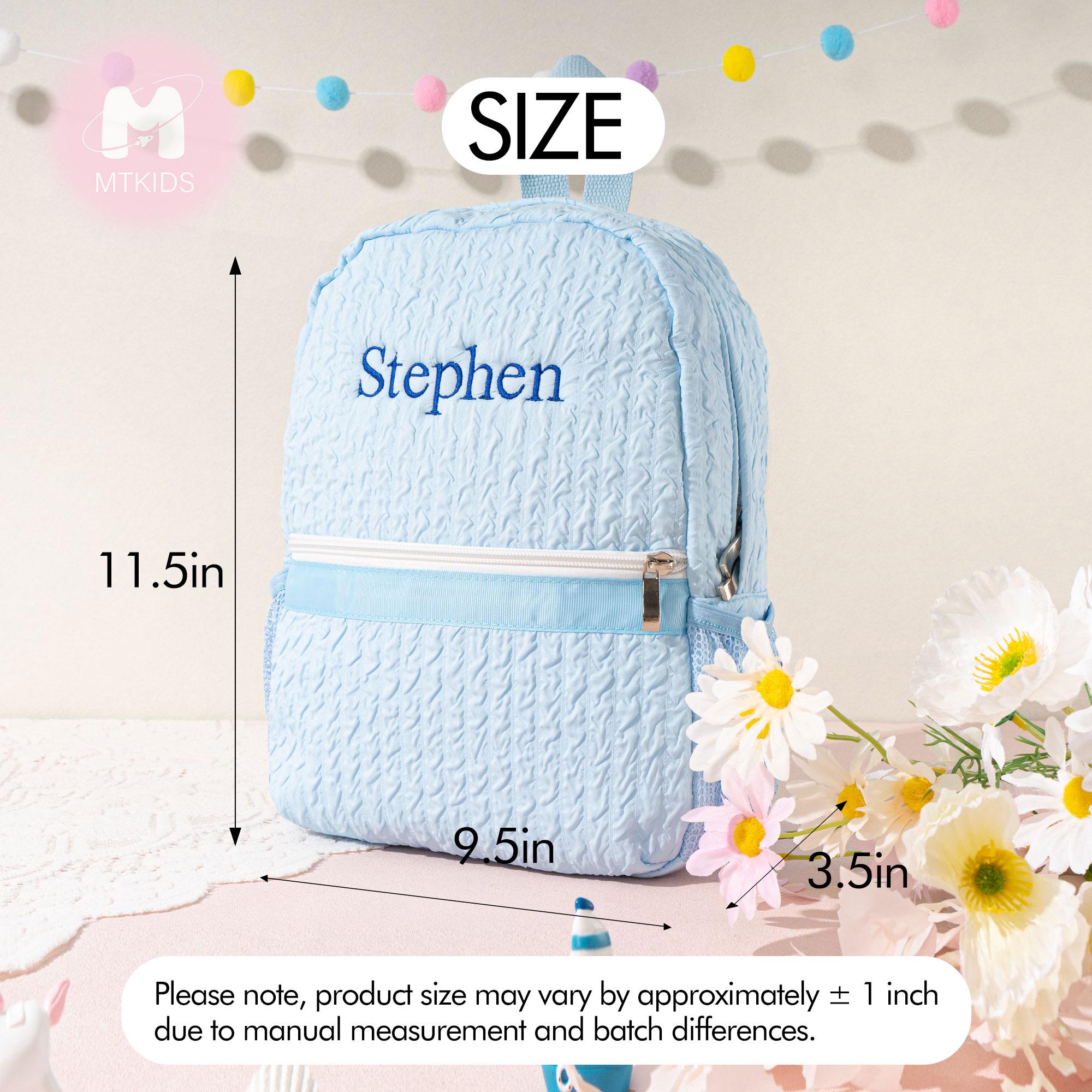 Personalized Seersucker Toddler Backpack: Ballet, Dance, or Travel