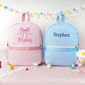 Personalized Seersucker Toddler Backpack: Ballet, Dance, or Travel