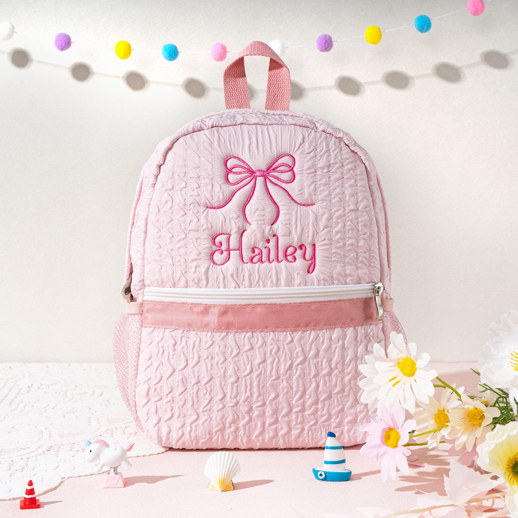 Personalized Seersucker Toddler Backpack: Ballet, Dance, or Travel