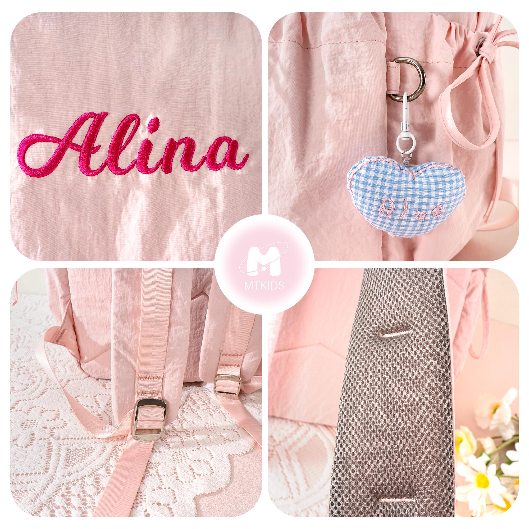 Personalized Kids Backpack with Bow: Preppy Toddler School Bag