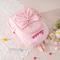 Personalized Flower Quilted Backpack with Bow: Toddler Preschool Bookbag