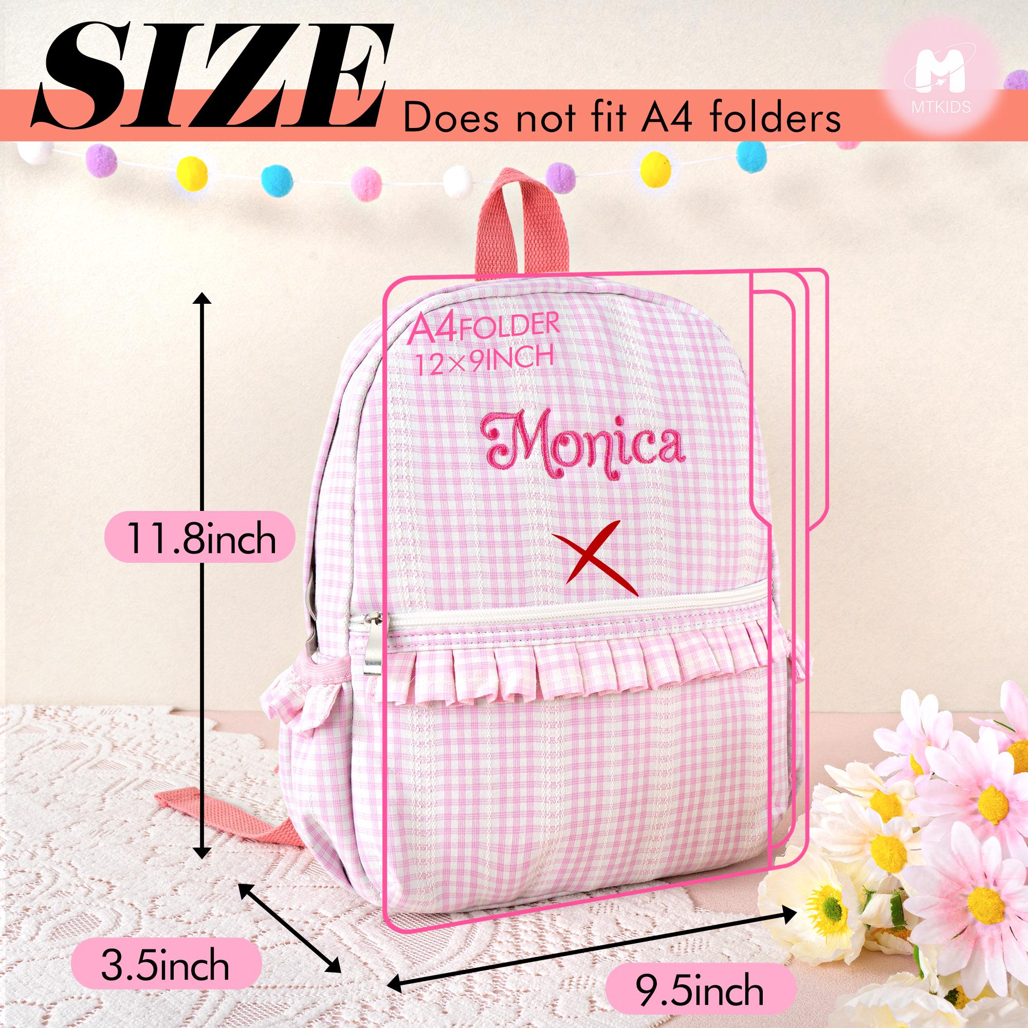 Ruffle Lace Backpack for Little Girls: Personalized Kids Bookbag