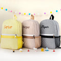 Personalized Seersucker Toddler Backpack: Kids Preppy School Bookbag, Custom Name Child Bag