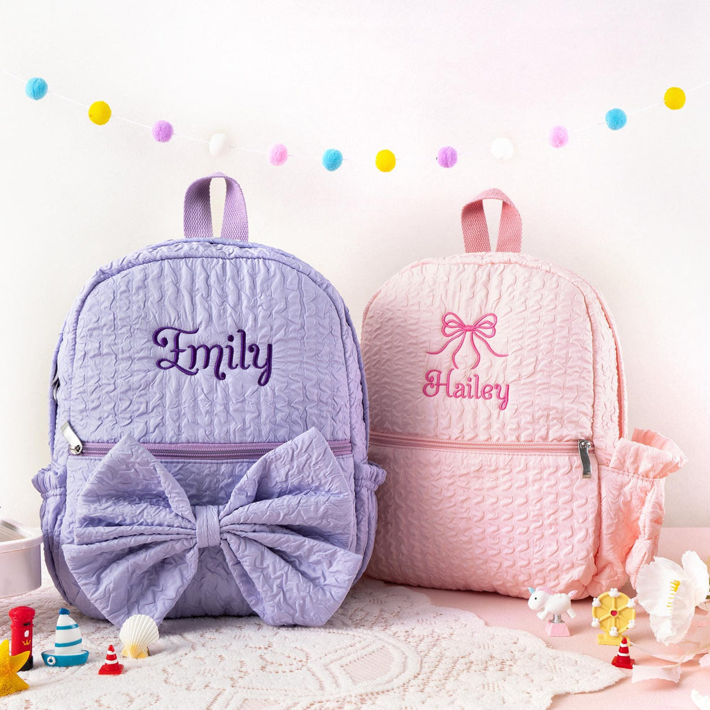 Toddler Backpack: Custom Baby Girl Diaper Bag, Kids School Bag with Bow, Dance Gift