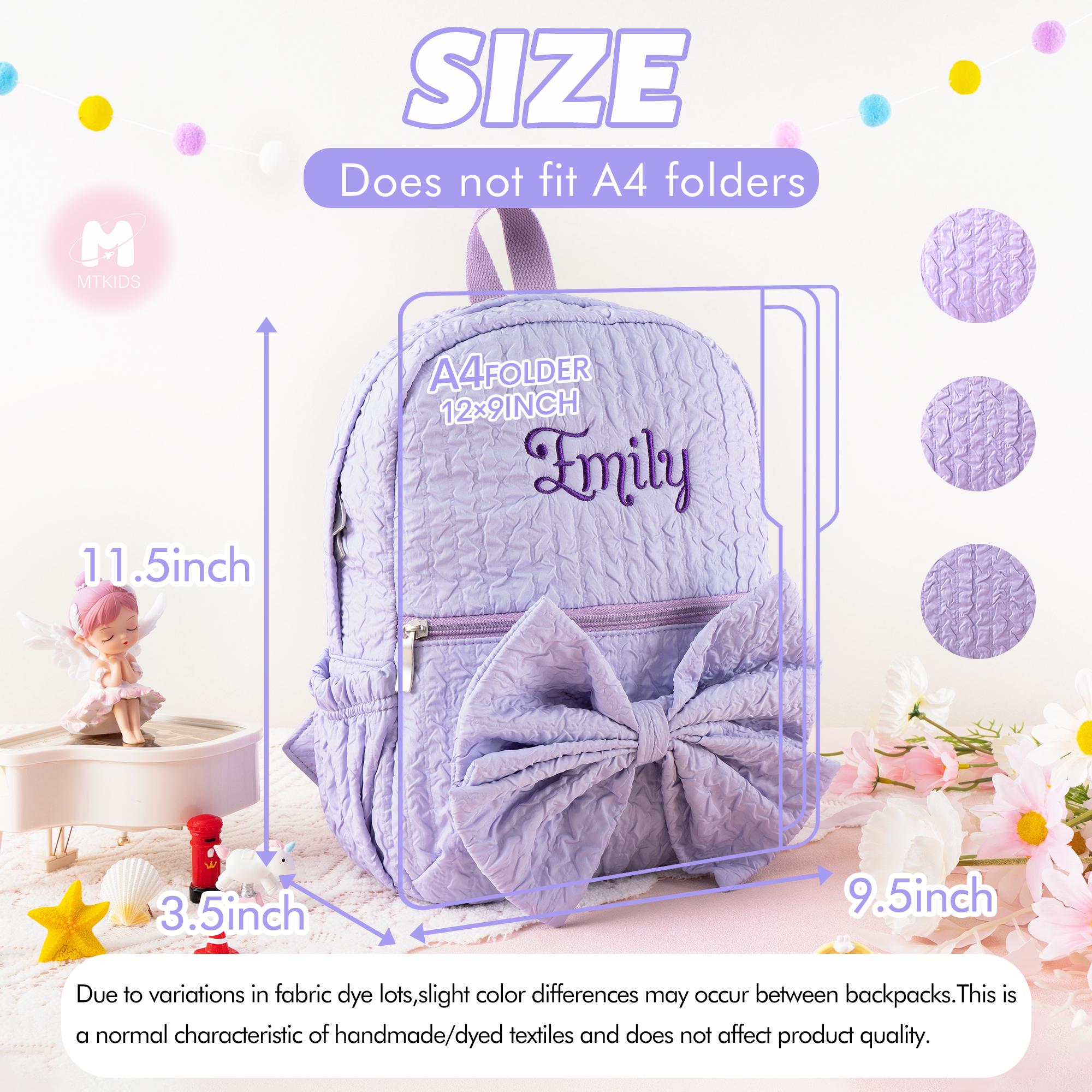 Toddler Backpack: Custom Baby Girl Diaper Bag, Kids School Bag with Bow, Dance Gift