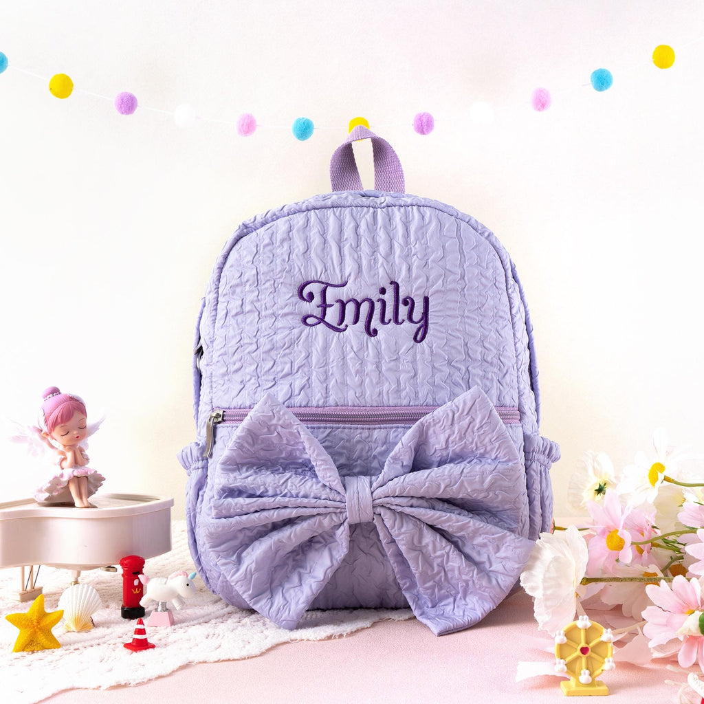 Toddler Backpack: Custom Baby Girl Diaper Bag, Kids School Bag with Bow, Dance Gift