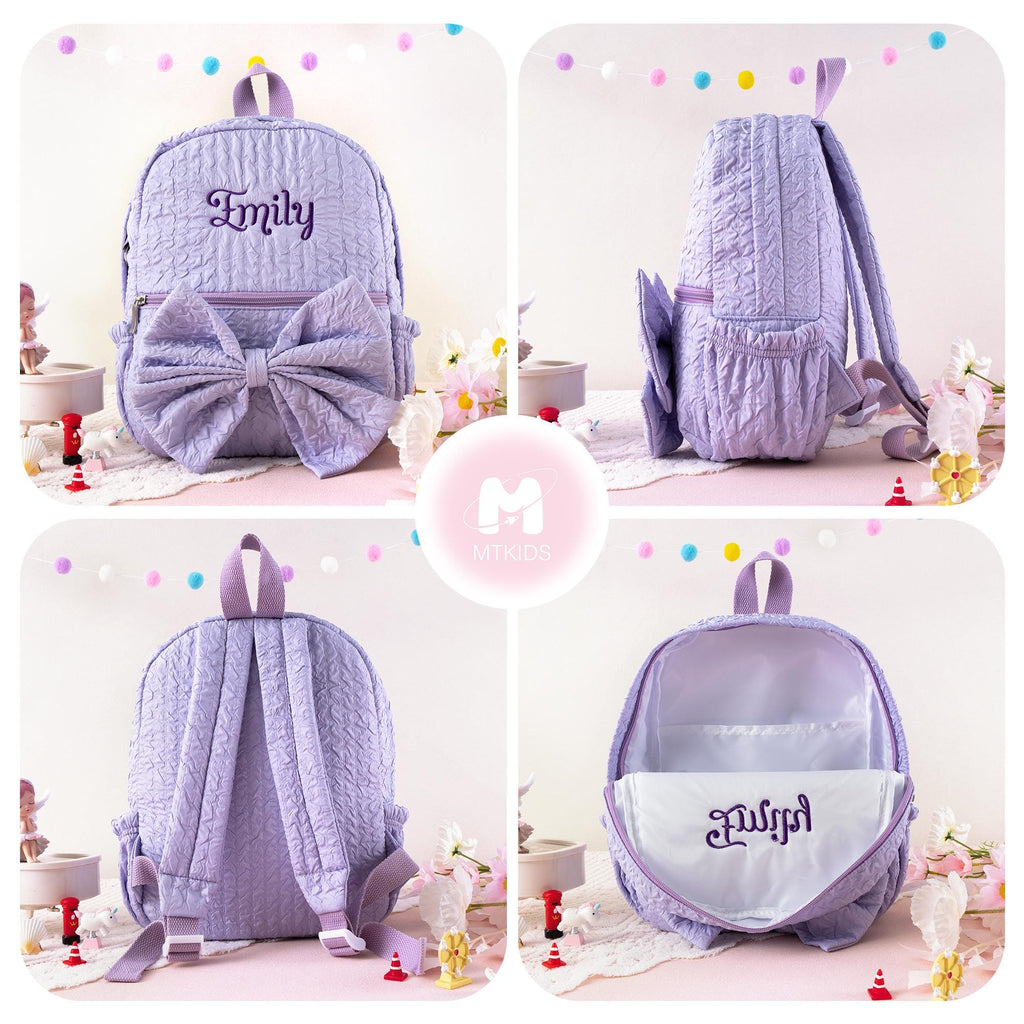 Toddler Backpack: Custom Baby Girl Diaper Bag, Kids School Bag with Bow, Dance Gift