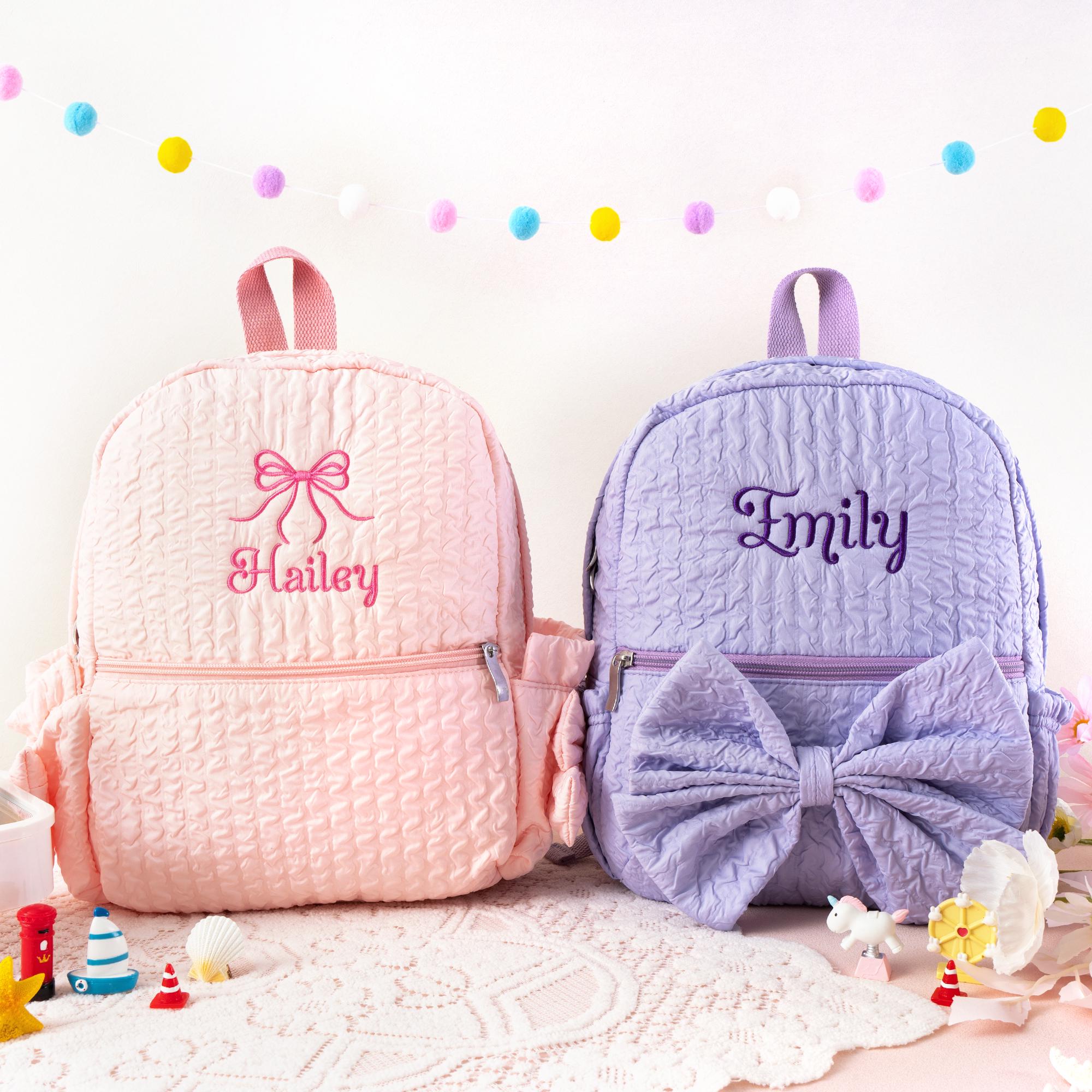 Toddler Backpack: Custom Baby Girl Diaper Bag, Kids School Bag with Bow, Dance Gift