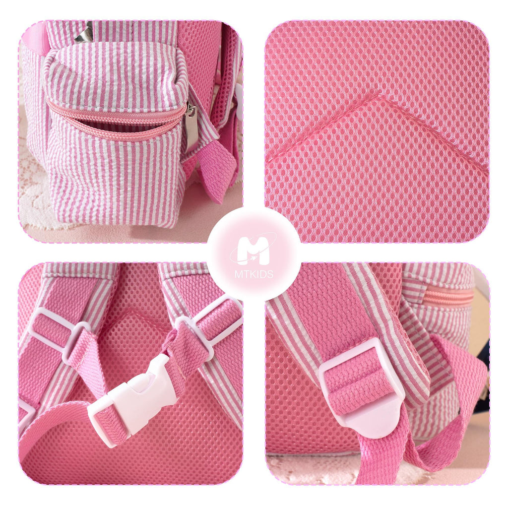 Personalized Toddler Backpack • Seersucker Book Bag • Back to School Kids Gift