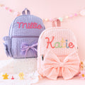Toddler Backpack with Bow, Personalized Kindergarten Gift, Girls Dance Bag
