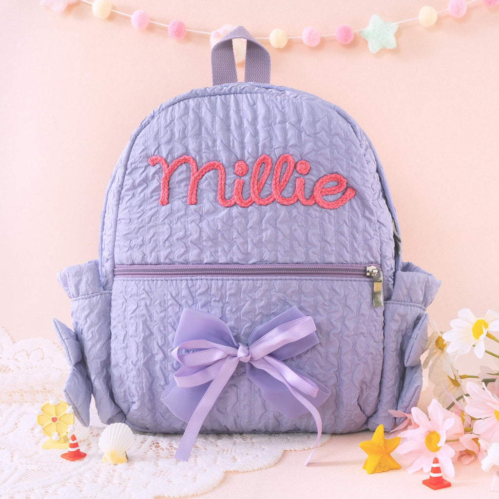 Toddler Backpack with Bow, Personalized Kindergarten Gift, Girls Dance Bag