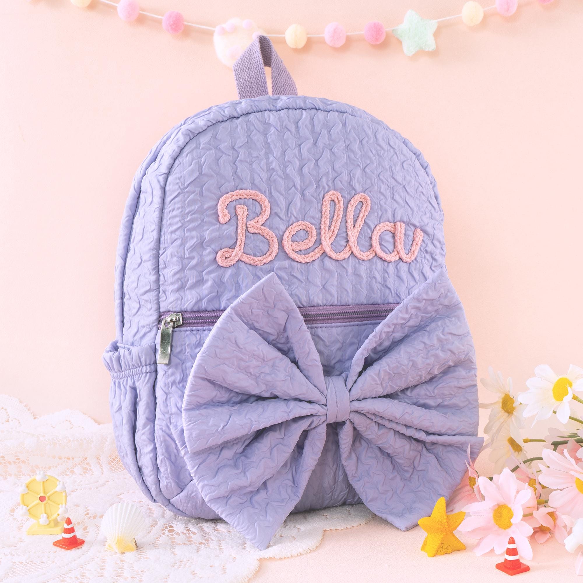 Toddler Backpack with Bow, Personalized Kindergarten Gift, Girls Dance Bag