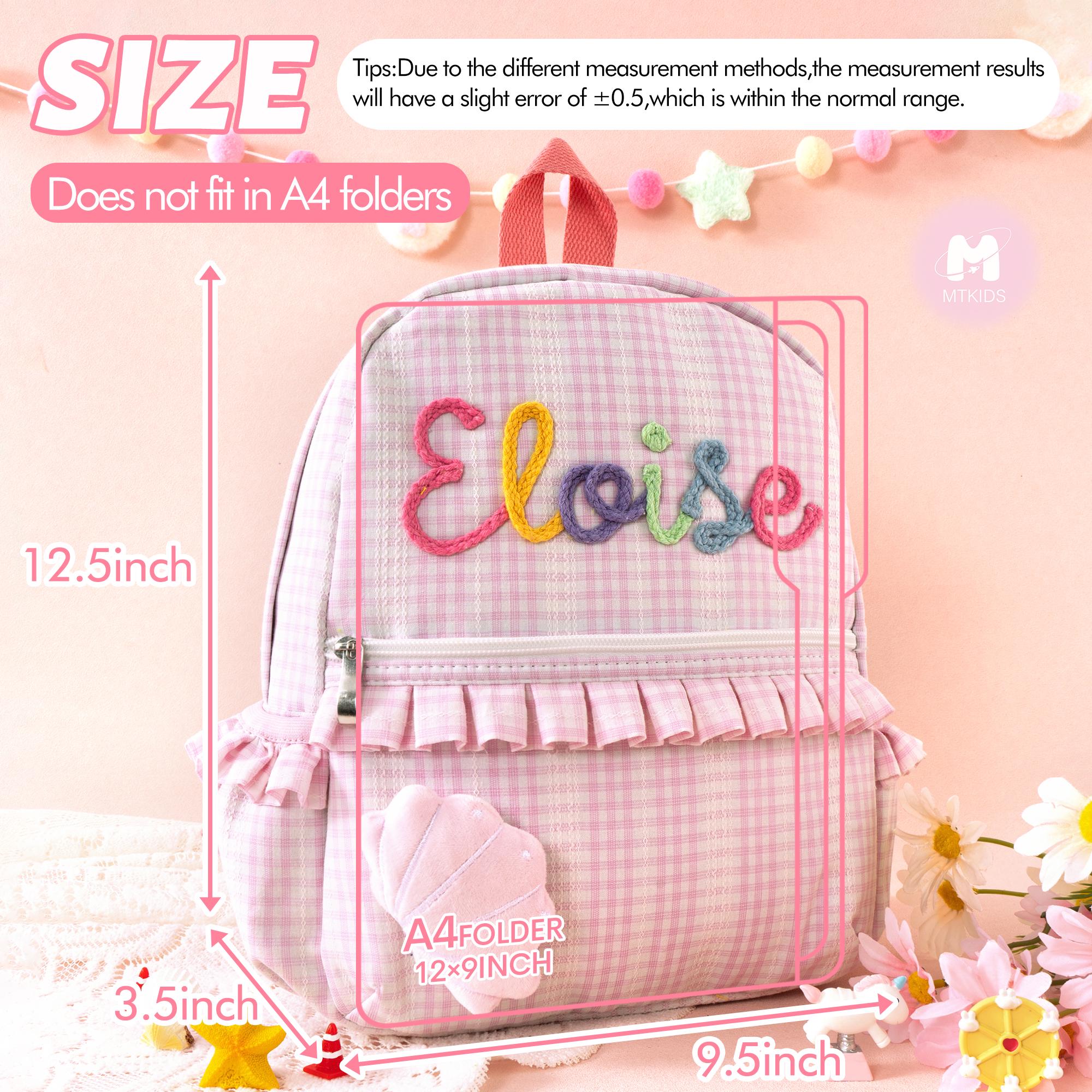 Girls Dance Backpack, Kids Kindergarten Gift, Personalized Toddler School Book Bag