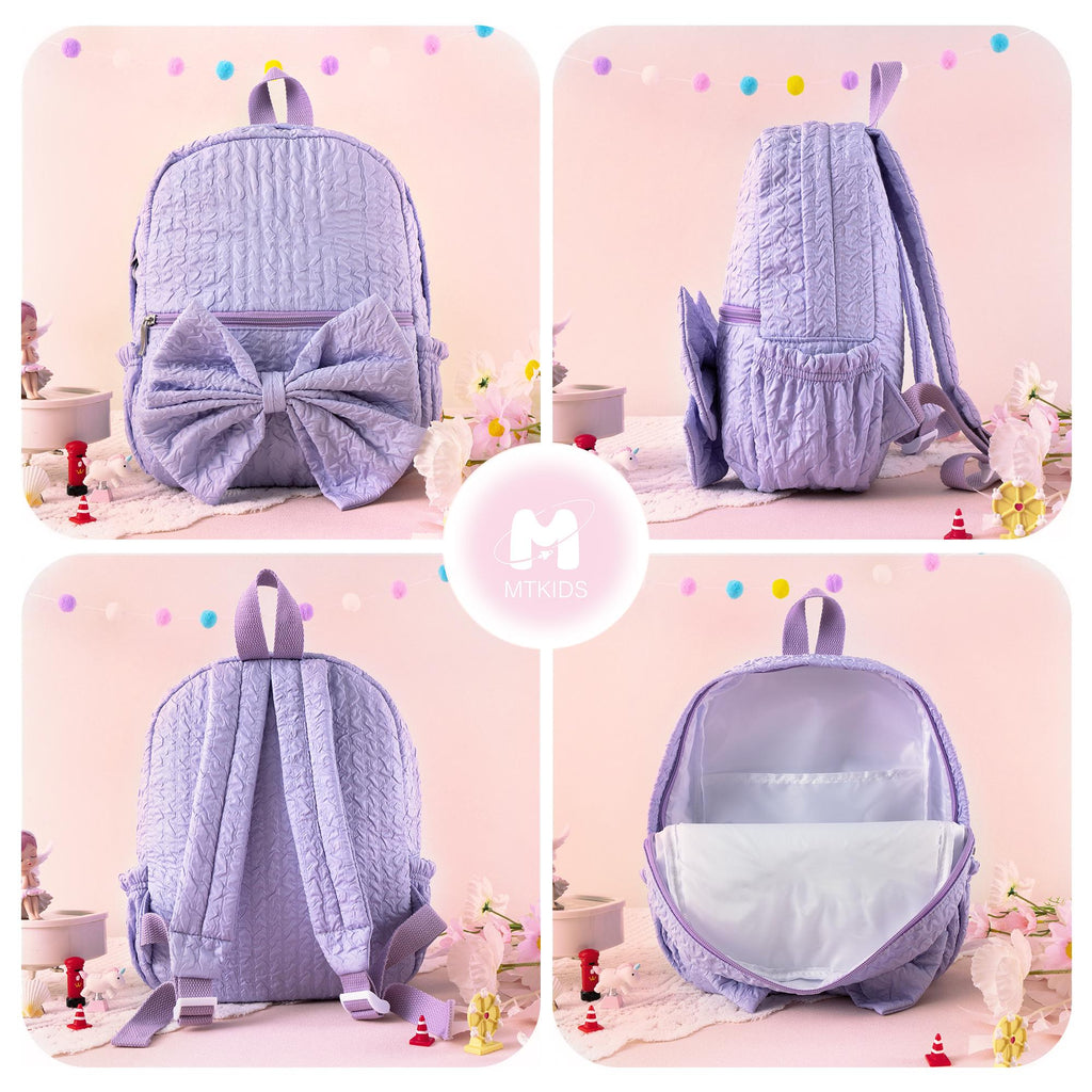 Toddler Backpack with Bow, Personalized Kindergarten Gift, Girls Dance Bag