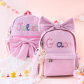 Dance Backpack for Little Girls, Toddler Seersucker School Book Bag, Pink Sparkling Bag
